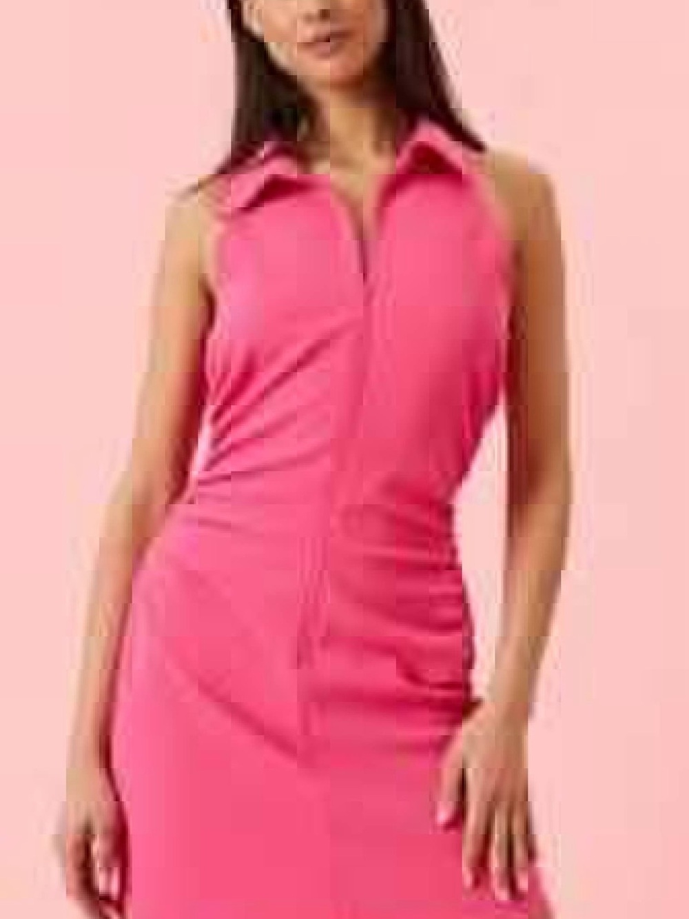 Donna Morgan Hot Pink Ruched Mini Dress size 4
